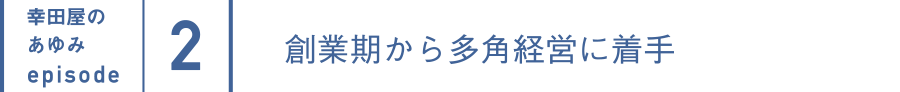 幸田屋のあゆみepisode2 創業期から多角経営に着手